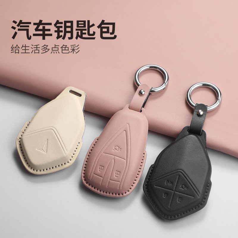 Pink PU Leather Smart Key Cover for DEEPAL S07 S7 SL03 and CHANGAN G318 - Image 2