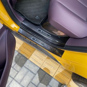 Interior and Exterior Door Sill Protector Carbon Fiber Style for DEEPAL S07 / S7