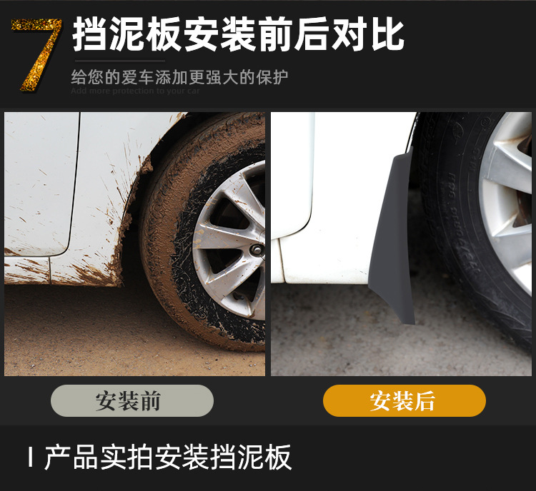 Front and Rear Fender Mudguards for 2022 CHANGAN UNI-V Sport and Special Edition - Image 2