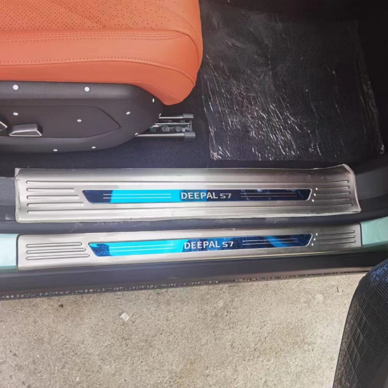Stainless Steel Door Sill Guard and Rear Bumper Protector for DEEPAL S07 (2023+) - Image 3