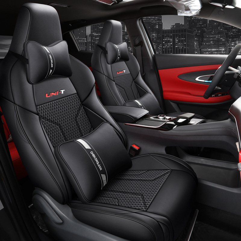 Custom Fit Full Surround Synthetic Leather Seat Cover Set for CHANGAN UNI-T 5-Seater - Image 3