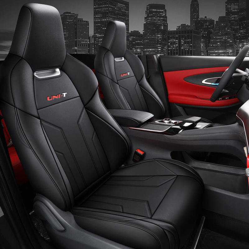 Custom Fit Full Surround Synthetic Leather Seat Cover Set for CHANGAN UNI-T 5-Seater - Image 4