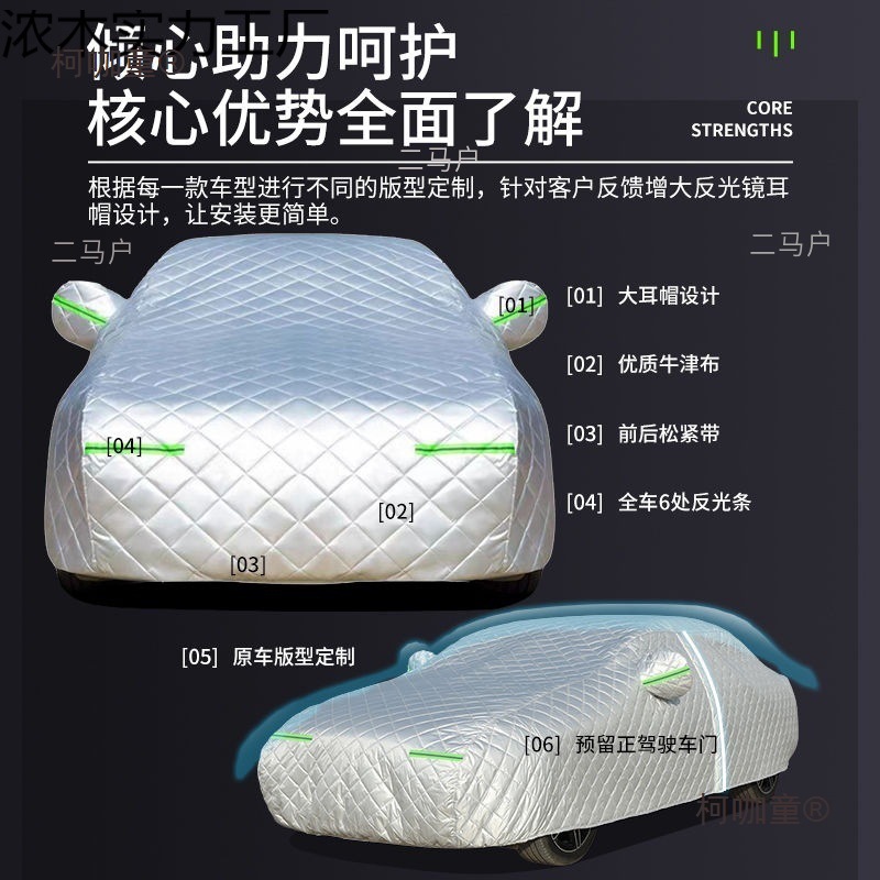 Thickened Oxford Cloth Car Cover for CHANGAN Eado and Yuexiang 3 Sun Rain and Hail Protection - Image 3