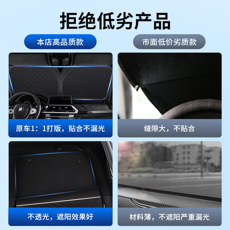 Full Set Car Window Sunshades 8-Piece for DEEPAL S07 (S7) Camping Privacy Curtain - Image 2