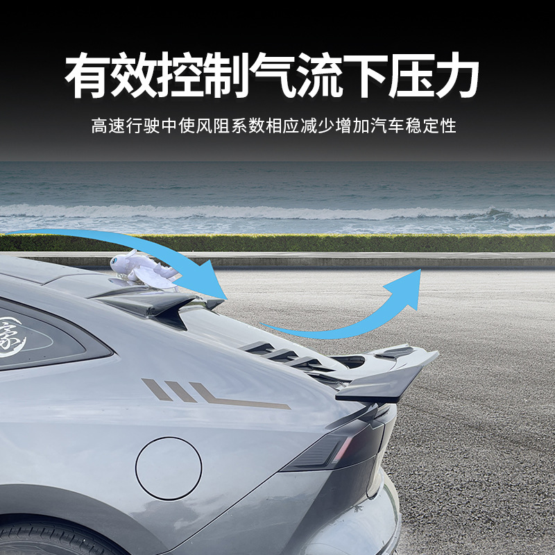Rear Trunk Spoiler and Roof Wing in Glossy Black for CHANGAN UNI-V - Image 2