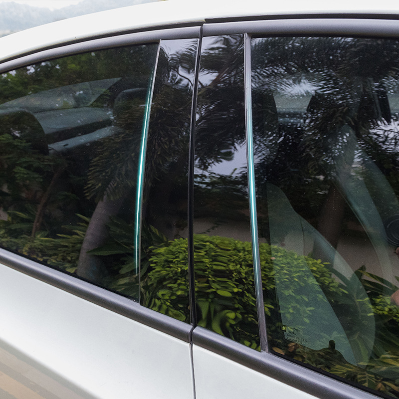PC Mirror Finish Window Pillar Trim Center Sticker 6PCS for CHANGAN Ruicheng CC - Image 2