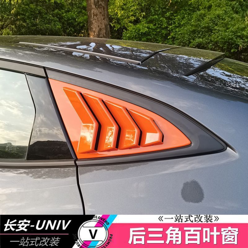Rear Side Window Louver Shutter Trim Carbon Fiber Style for CHANGAN UNI-V - Image 4