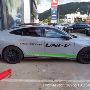 Black Warrior Window Rain Guard Shields with Sun Visor Trim for CHANGAN UNI-V (2022+)