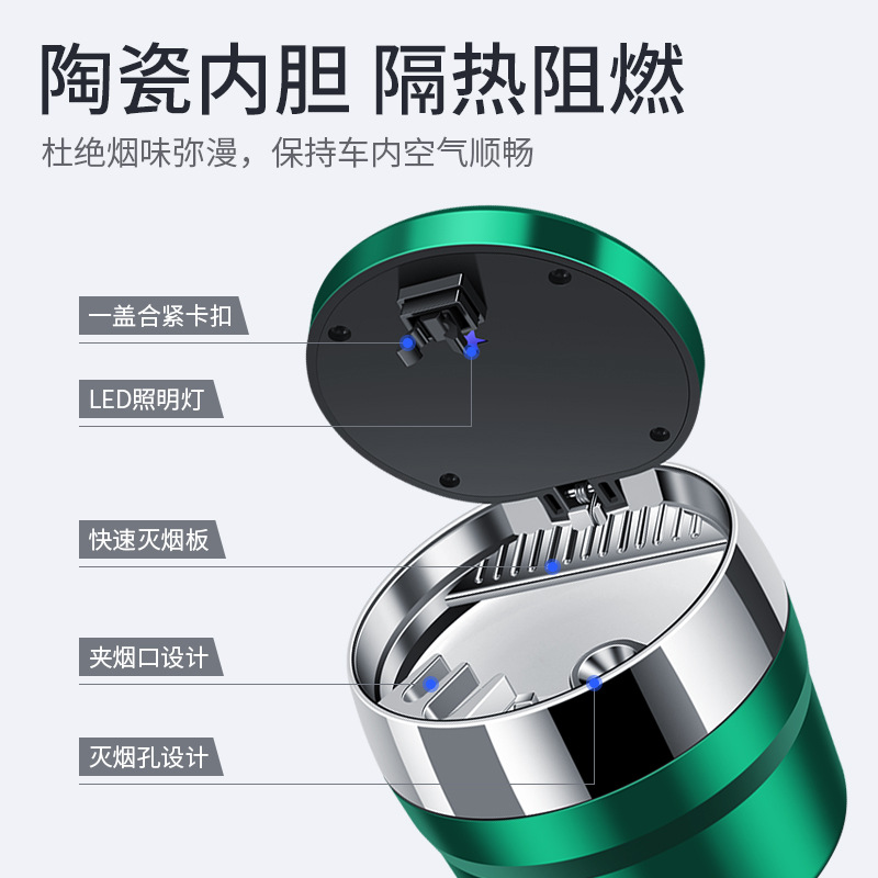 Portable Car Ashtray with LED Atmosphere Lighting for CHANGAN Eado, UNI-V, CS55, and CS75 PLUS - Image 4