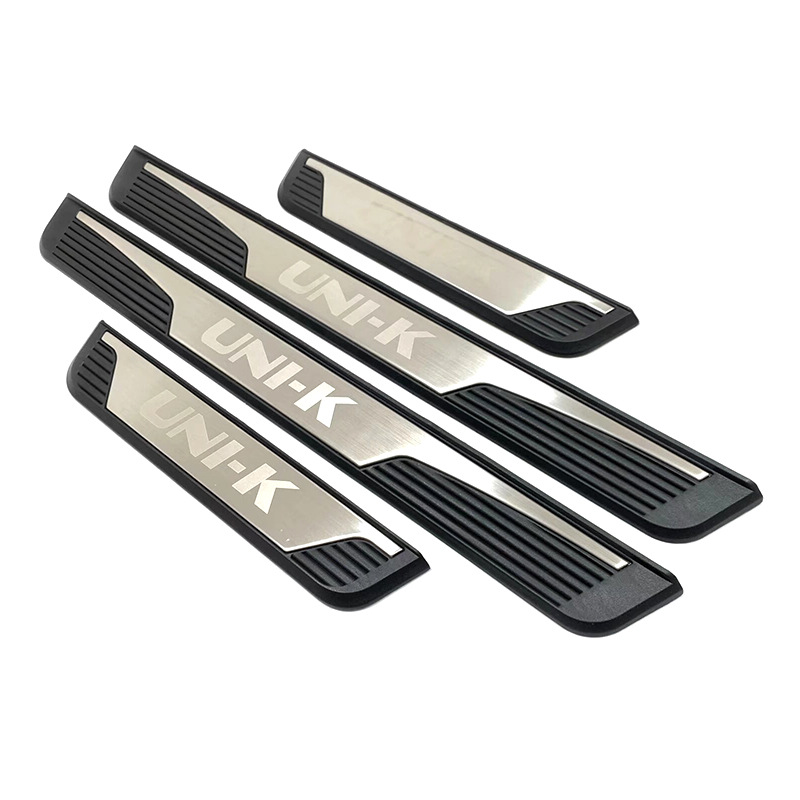 Interior Door Sill Decorative Trim Strips Black/Silver for CHANGAN UNI-K 2021-2024 - Image 5