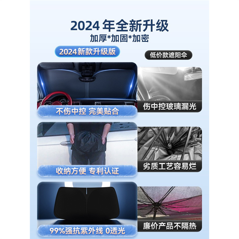 Custom Fit Front Windshield Sunshade Umbrella for CHANGAN CS75 EADO UNI-V CS55 and Lumin - Image 3