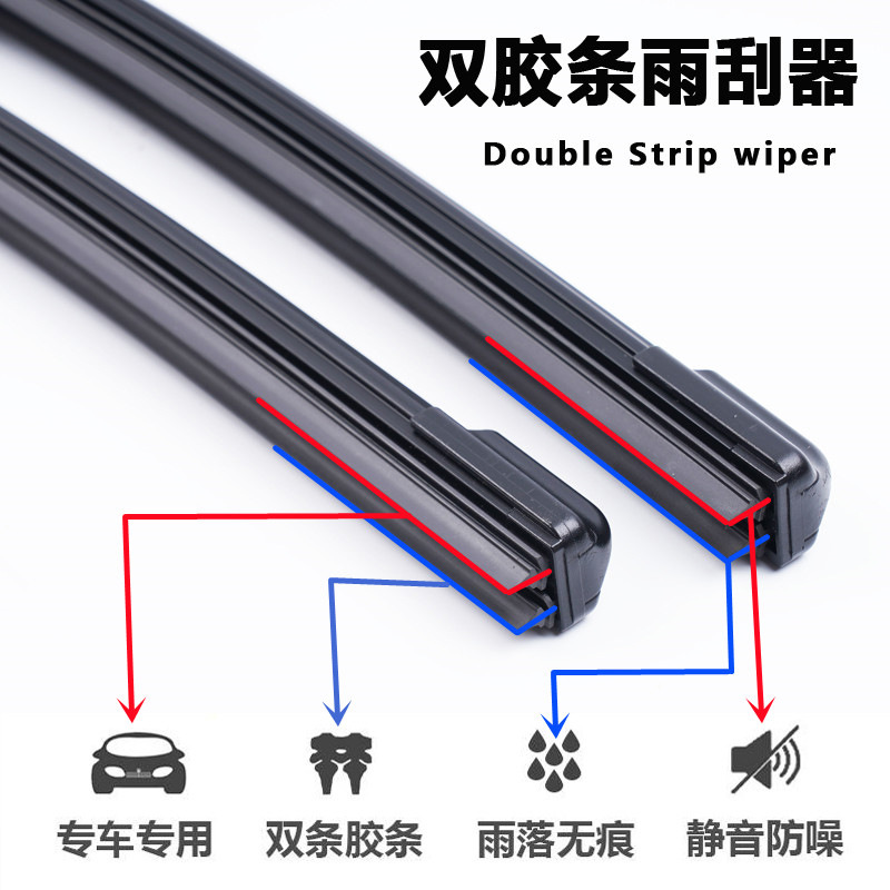Double Strip Silent Windshield Wiper Blades for Changan CS75 CS35 CS55 Eado Plus Yuexiang CS15 Ounuo - Image 4
