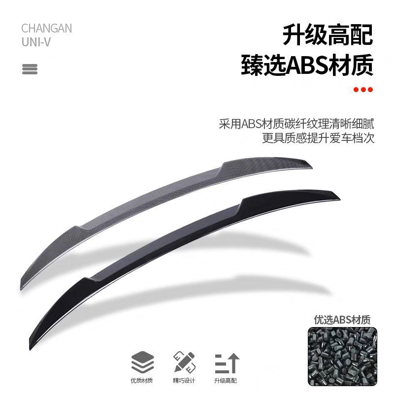 Rear Trunk Blade Spoiler Wing and Roof Spoiler for CHANGAN UNI-V 2022-2024 - Image 5