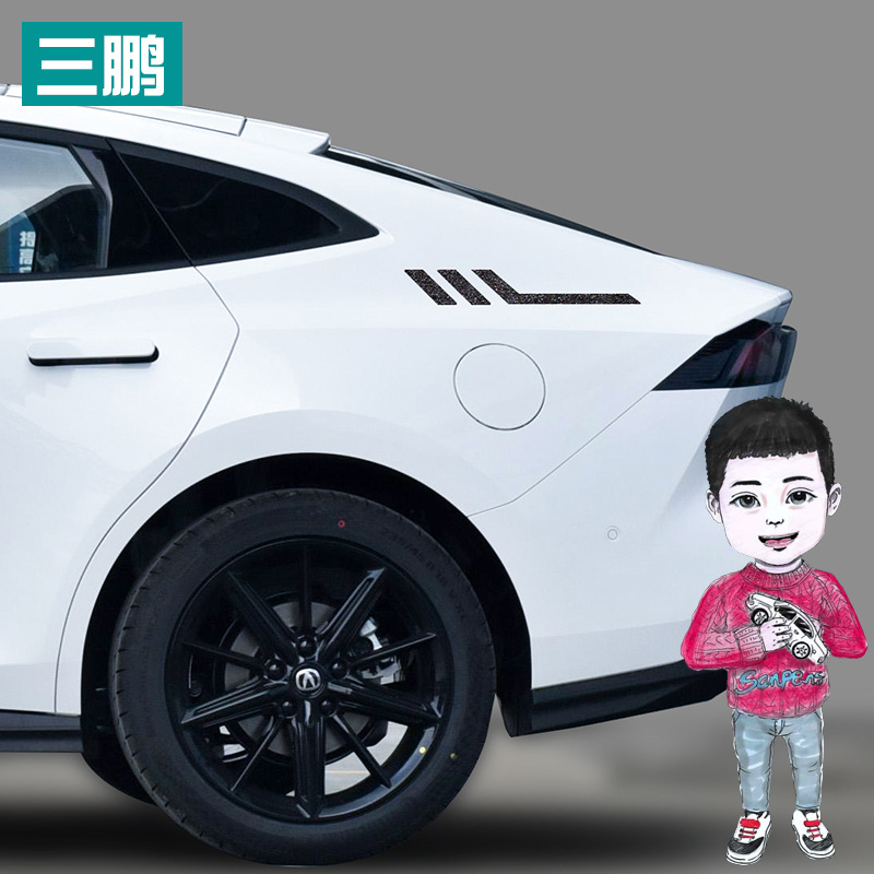 Rear Window C-Pillar Side Wing Logo Stickers for CHANGAN UNI-V Sport - Image 3