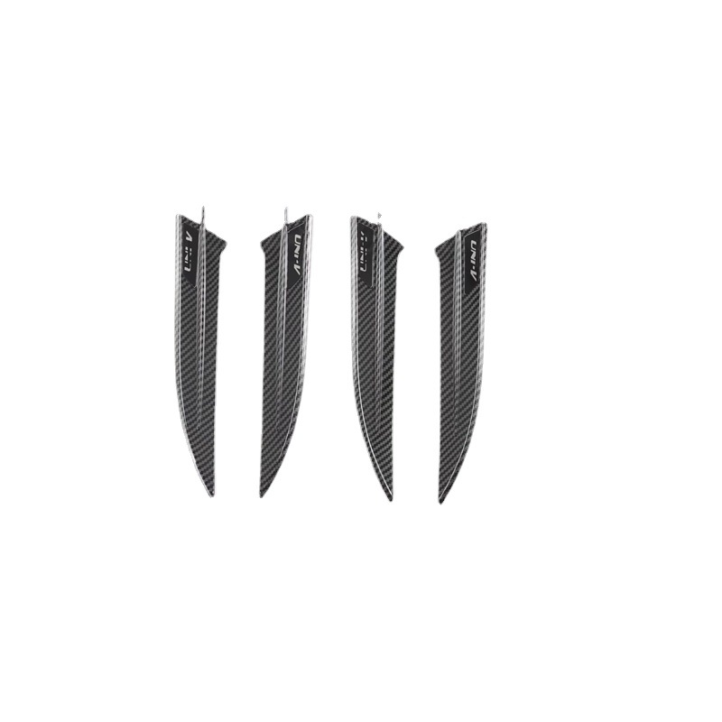 4-Piece Exterior Door Handle Bowl Cover Set for 2022 CHANGAN UNI-V, Piano Black/Carbon Fiber Look - Image 5