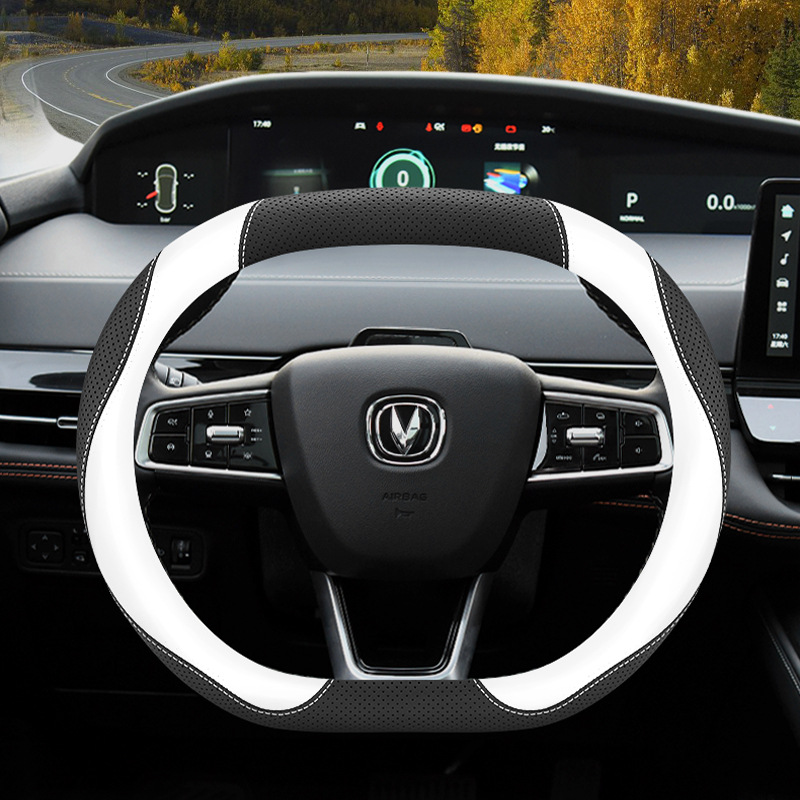 Genuine Leather Steering Wheel Cover for CHANGAN UNI-V UNI-K CS55 PLUS and YIDA - Image 2