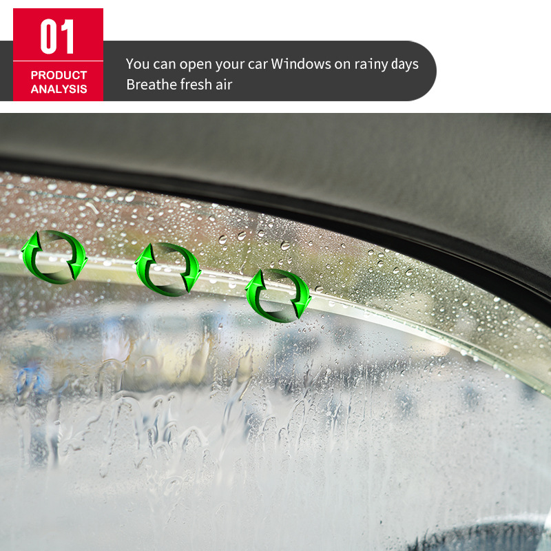 Window Visor Rain Shield with Chrome Trim for CHANGAN UNI-V 2023-2024 - Image 3