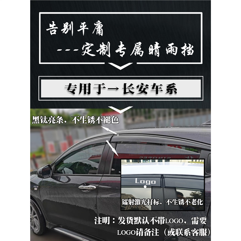 All-Black Window Deflector Rain Shield Set for Changan UNI-T UNI-K UNI-V & UNI-Z iDD - Image 3