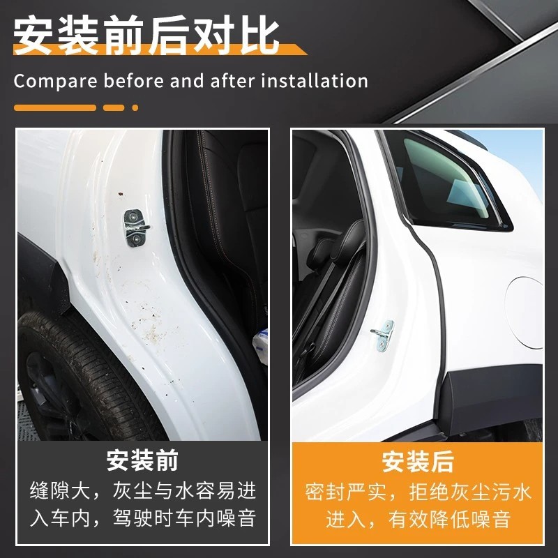 Car Door C-Pillar Rubber Sealing Strip for CHANGAN CS75 CS35 CS55 EADO UNI-V UNI-K DEEPAL SL03 S07 - Image 3