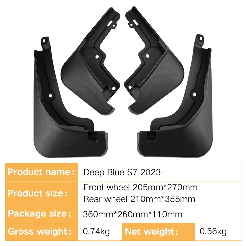 Front and Rear Mudguards Set for DEEPAL S07 (Deep Blue S7) 2023 - PP Soft Plastic - Image 2