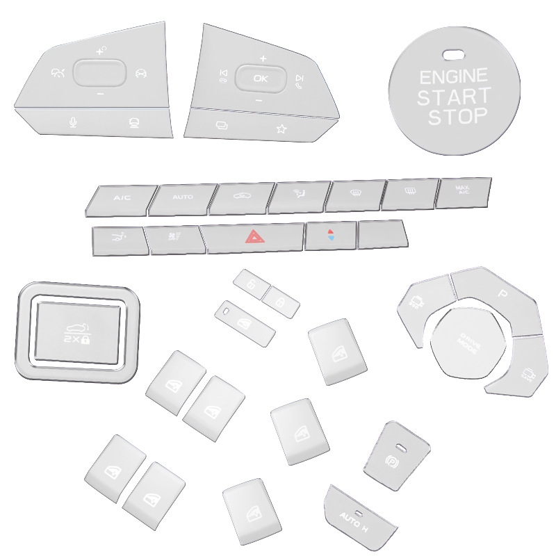 Interior Button Decoration Trim Stickers Aluminum Alloy for CHANGAN UNI-V and UNI-K - Image 5