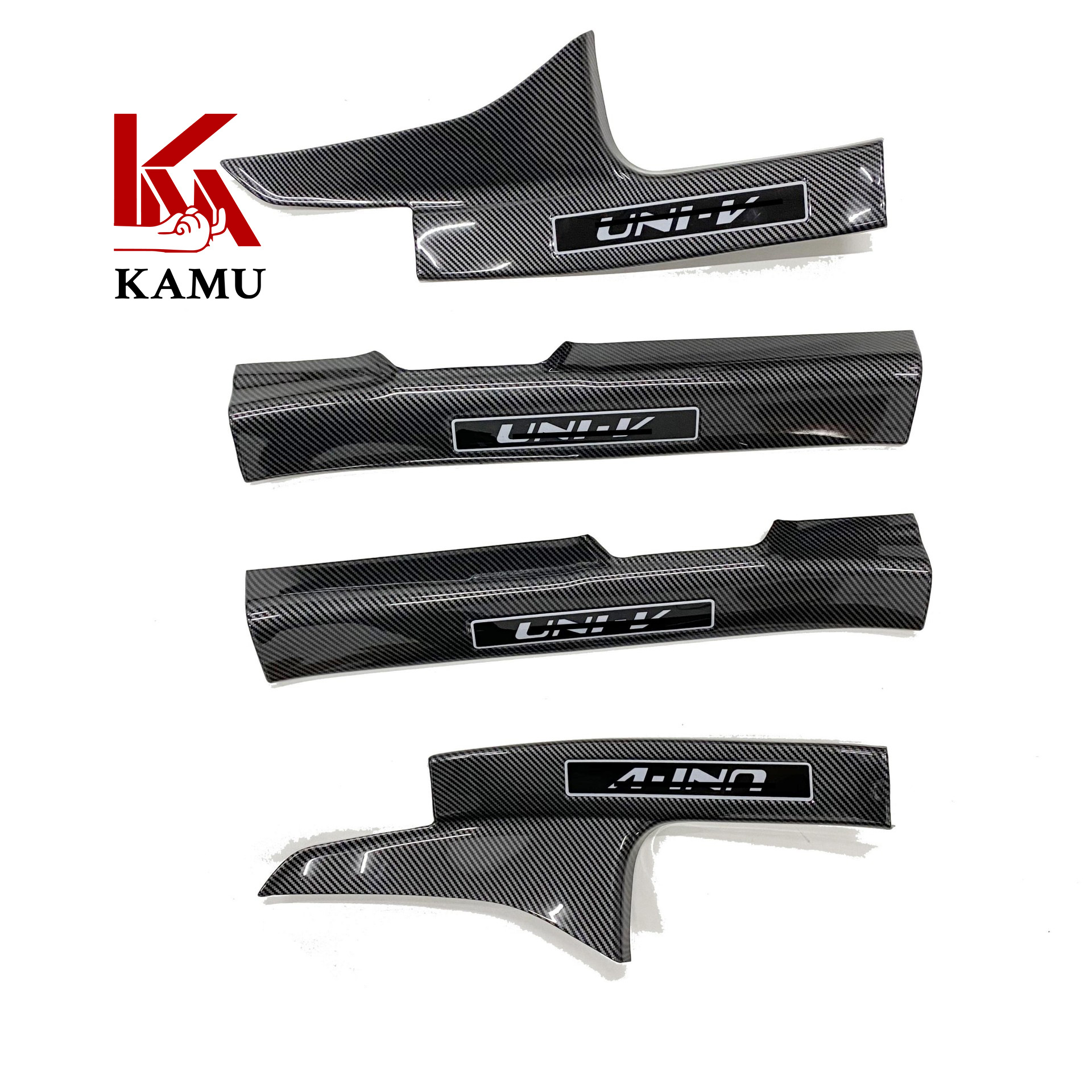 Outer Door Sill Protectors Carbon Fiber Pattern ABS Scuff Plates for CHANGAN UNI-V - Image 3