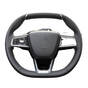 Hand-Sewn Genuine Cowhide Leather Steering Wheel Cover for CHANGAN UNI-K