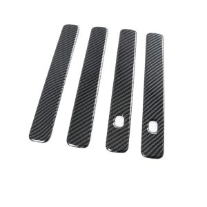 Outer door handle sequin cover stickers for CHANGAN UNI-K 2021 carbon fiber pattern ABS