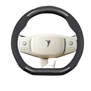 Ultra-Thin Carbon Fiber Texture Steering Wheel Cover for DEEPAL S07, SL03, S05, and S7