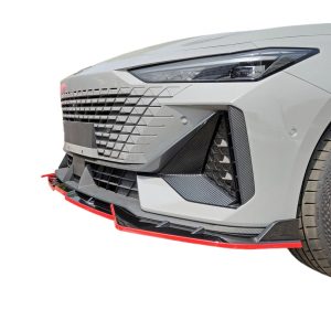 Front Bumper Lip Spoiler Chin Guard Carbon Fiber Pattern for 2022 CHANGAN UNI-V