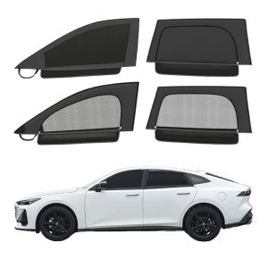 Car Window Sunshade and Anti-Mosquito Mesh Set for CHANGAN UNI-V and Eado (4-Piece Set)