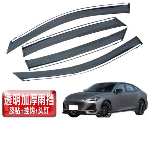 Acrylic Window Rain Guards and Visors with Stainless Steel Trim for CHANGAN UNI-V