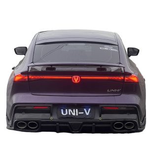 Rear Bumper Lip Spoiler with V-Shaped LED Pilot Light for CHANGAN UNI-V Premium Sport 2022-2024