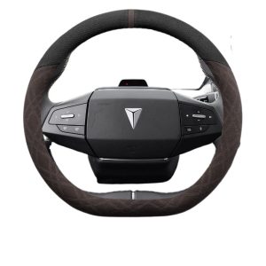 Suede Leather Steering Wheel Cover for DEEPAL SL03 & DEEPAL S07 Decorative Interior Trim