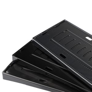 All-Inclusive License Plate Frame for DEEPAL G318 / SL03 / L07 Carbon Fiber Texture