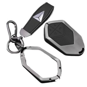 Zinc Alloy Leather Texture Key Cover for DEEPAL S07 SL03 S05 G318 Key Fob