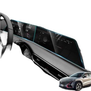 Tempered Glass Screen Protector Set for 2022 CHANGAN UNI-T Navigation and Instrument Display