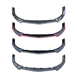 Front Bumper Lip Spoiler Protective Trim for CHANGAN UNI-T 2020-2021 Carbon Fiber Style