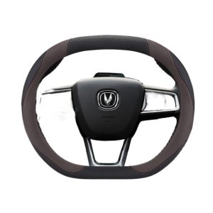 Genuine Leather Steering Wheel Cover for CHANGAN UNI-V UNI-K CS55 PLUS and YIDA