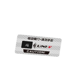 Reflective Electric Tailgate Warning Sticker for CHANGAN UNI-V Trunk Switch