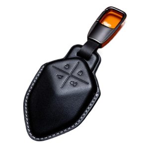 Genuine Leather Key Fob Case with Buckle for DEEPAL SL03 / S07 / S7