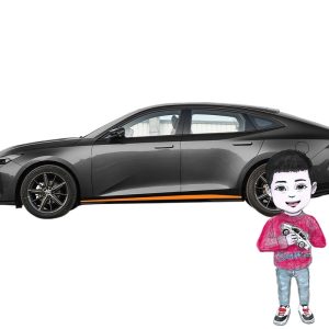 Car Body Side Skirt Decorative Stickers Door Side Decals for CHANGAN UNI-V