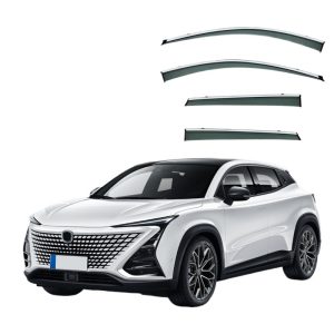 Window Visor Rain and Sun Protection Set for CHANGAN UNI-T (2020+) Stainless Steel Trim