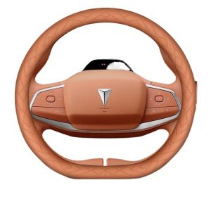 Custom Ultra-Thin Genuine Leather Steering Wheel Cover for DEEPAL S07 (S7) and DEEPAL SL03