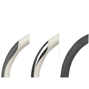 Deepal G318 Steering Wheel Cover Ultra-Thin Suede and Leather D-Shape Anti-Slip Protector
