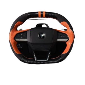 Hand-Sewn Carbon Fiber Texture Steering Wheel Cover for CHANGAN UNI-V UNI-T UNI-K CS55 PLUS