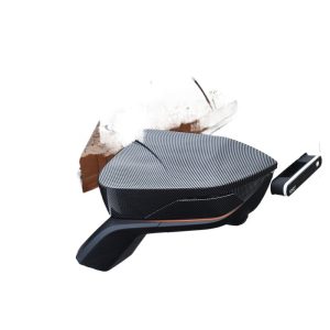 Carbon Fiber Pattern Horn Rearview Mirror Cover Caps for CHANGAN UNI-V
