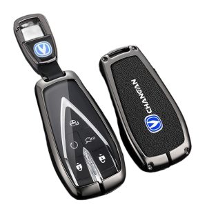 Zinc Alloy and Suede Key Fob Case Cover for CHANGAN UNI-T 2020-2023 Noble Edition