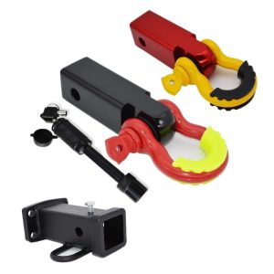 DEEPAL G318 Aluminum Alloy Rear Bumper Trailer Hitch Hook and Square Arm Assembly