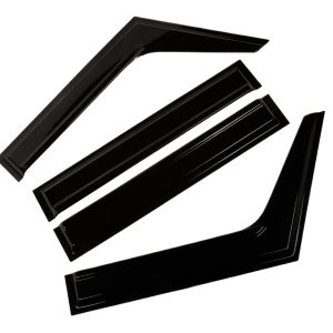 Window Deflectors Rain Shields 4-Piece Set Black Acrylic for DEEPAL G318